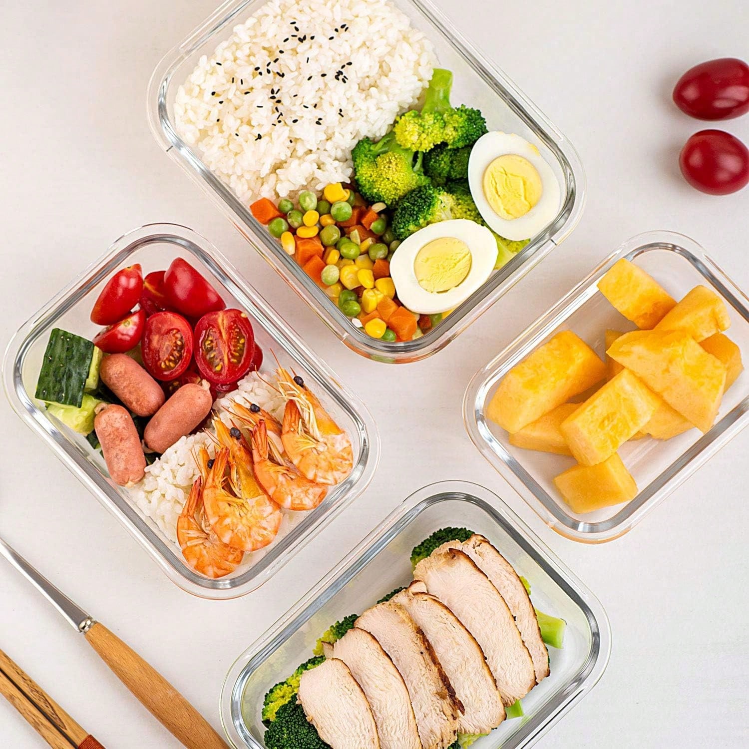 10 حاويات زجاجية لتحضير الوجبا - مراجعة Meal Prep Kitchen وسعره